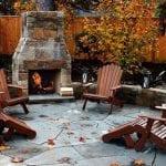 patio furniture in fall