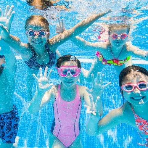 Children in a pool